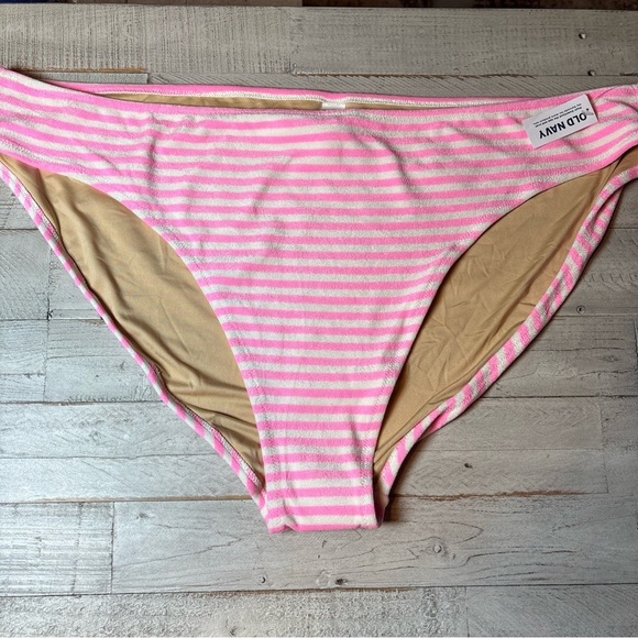 Old Navy Pink Low Rise Terry Classic Bikini Bottoms NWT Size 4X - Picture 12 of 13